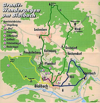 Granit-Wanderungen um Blaibach